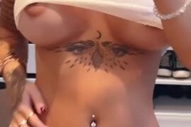 Malu Trevejo lifts her shirt to show off her big tits!!!