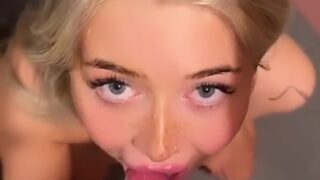 Gracie Bennett Sucks Her Boyfriend’s Cock And Cums On Face